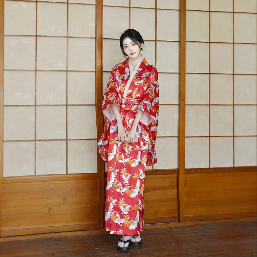 Vintage japonais Geisha Kimono Yukata Haori Costume rétro femmes Robe Obi Cosplay Robe Geisha Robe rétro Robe japonais Kimono