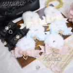 Bandeau en peluche avec nœud en biscuits pour filles, série de successions japonaises, Lolita Sweet Cute, accessoires pour cheveux polyvalents, bandeau de sauna, produit en masse