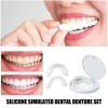 2 paires de prothèses dentaires, soins dentaires temporaires, couverture supérieure de faux dents, snap