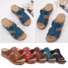 sandales orthopédiques à bout ouvert pour femmes, antidérapantes, respirantes, couleur unie, plates, à clip, adaptées à l'intérieur et à l'extérieur