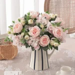 InjArtificial Rose Pivoine Bouque Fleur, Décoration De La Maison, Patients Tenant Une Fleur, Bouquet De Mariage, Bricolage, Fausse Fleur, Gand ement InjArtificial Rose Pivoine Bouque Fleur, Décoration De La Maison, Patients Tenant Une Fleur, Bouquet De Mariage, Bricolage, Fausse Fleur, Gand ement