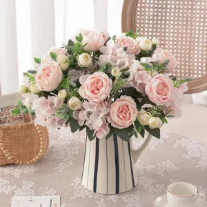 InjArtificial Rose Pivoine Bouque Fleur, Décoration De La Maison, Patients Tenant Une Fleur, Bouquet De Mariage, Bricolage, Fausse Fleur, Gand ement InjArtificial Rose Pivoine Bouque Fleur, Décoration De La Maison, Patients Tenant Une Fleur, Bouquet De Mariage, Bricolage, Fausse Fleur, Gand ement