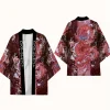 unisex kimono 3d retro long print top fashion casual cardigan yukata clothing japanese streetwear traditional clothing