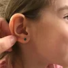 ccfchain boucles d'oreilles yas en argent regardé 925, plaqué or 14 carats, vert émeraude, mini boucles d'oreilles rondes à quatre griffes japonaises et coréennes