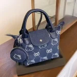 Kitty Denim sac à bandoulière nouveau Design boulette impression mignon Kawaii sac à bandoulière pour femmes filles accessoire de mode