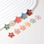 Pendentif fleur de sakura en émail pour femme, aucun camélia, acier inoxydable, colliers de la présidence, bijoux en vrac exécutifs, breloque, lot de 6 pièces Pendentif fleur de sakura en émail pour femme, aucun camélia, acier inoxydable, colliers de la présidence, bijoux en vrac exécutifs, breloque, lot de 6 pièces