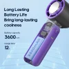 kinscoter ventilateur portatif pliable extérieur mini refroidissement rechargeable 3600 mah 100 niveaux contrôle gratuit ventilateur turbo haute vitesse