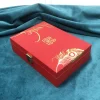 ensemble de bijoux doré dragon et phénix, boîte de rangement en velours rouge, bracelet, collier, coffret cadeau, grande capacité, vintage