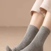 5 paires automne hiver chaussettes à orteils absorbant la sueur femmes chaussettes à cinq doigts à bout fendu tube haut anti dérapant équipage chaussettes dames