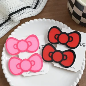 Pince à cheveux avec nœud de dessin animé en alliage de résine, nouvelle tendance japonaise, accessoires pour cheveux de fête d’étudiant Kawaii, Clip latéral mignon pour femmes, pince à bec de canard Pince à cheveux avec nœud de dessin animé en alliage de résine, nouvelle tendance japonaise, accessoires pour cheveux de fête d’étudiant Kawaii, Clip latéral mignon pour femmes, pince à bec de canard