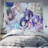 tapisserie murale suspendue pour filles, dessin animé mignon, style japonais, art, science fiction, décoration de maison, couverture murale, chambre à coucher, salon, dortoir