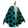 costume d'anime tanjyrou/tanjiro kamado, manteau kimono vert pour hommes adultes, cosplay