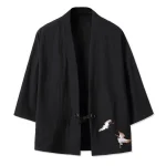 # Veste Kimono en coton et lin pour hommes, coupe-vent de Style chinois traditionnel, Cardigan rétro, grande taille 5XL, printemps été 4206 # Veste Kimono en coton et lin pour hommes, coupe-vent de Style chinois traditionnel, Cardigan rétro, grande taille 5XL, printemps été 4206