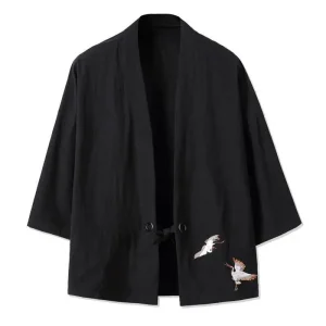 # Veste Kimono en coton et lin pour hommes, coupe-vent de Style chinois traditionnel, Cardigan rétro, grande taille 5XL, printemps été 4206 # Veste Kimono en coton et lin pour hommes, coupe-vent de Style chinois traditionnel, Cardigan rétro, grande taille 5XL, printemps été 4206