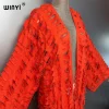 winyi maxi kimono manteau pour femmes surcoat trou denim cardigan long vers le bas manteau couvrir tenues de plage femme abaya dubaï luxe