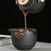 théière portable en céramique, service à thé en porcelaine gaiwan, service à thé de voyage, cérémonie du thé, service à thé kung fu chinois de haute qualité