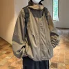 veste à capuche d'extérieur pour hommes et femmes, neutre, polyvalente, décontractée, ample, sport, printemps automne