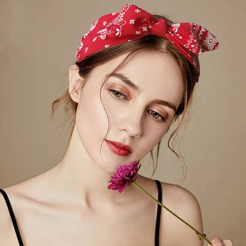 boho bow imprimé bandeaux pour femmes à large bord bandeaux vintage élégant cerceau de cheveux noeud croisé chapeaux filles cheveux accessoires boho bow imprimé bandeaux pour femmes à large bord bandeaux vintage élégant cerceau de cheveux noeud croisé chapeaux filles cheveux accessoires