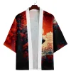 dessin animé loup kimono streetwear hommes femmes japonais cardigan harajuku anime vêtements robes