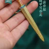 porte clés épée l'inventaire, pendentif roi exacjian de yue, fabriqué en matériau doré