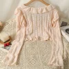 vestes à lacets à col en v pour femmes, kawaii, design populaire, campus loisirs, protection solaire confortable, style japonais, décolmétrage tendance, attrayant
