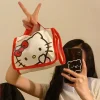 kawaii sanrio sac hello kitty kuromi grande capacité pliant dessin animé sac de maquillage mignon voyage portable cosmétiques brosse sac de rangement