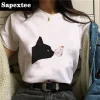 t shirt harajuku à manches courtes pour femmes, haut imprimé kawaii, vêtements college mignons, col rond, mode estivale, nouveau