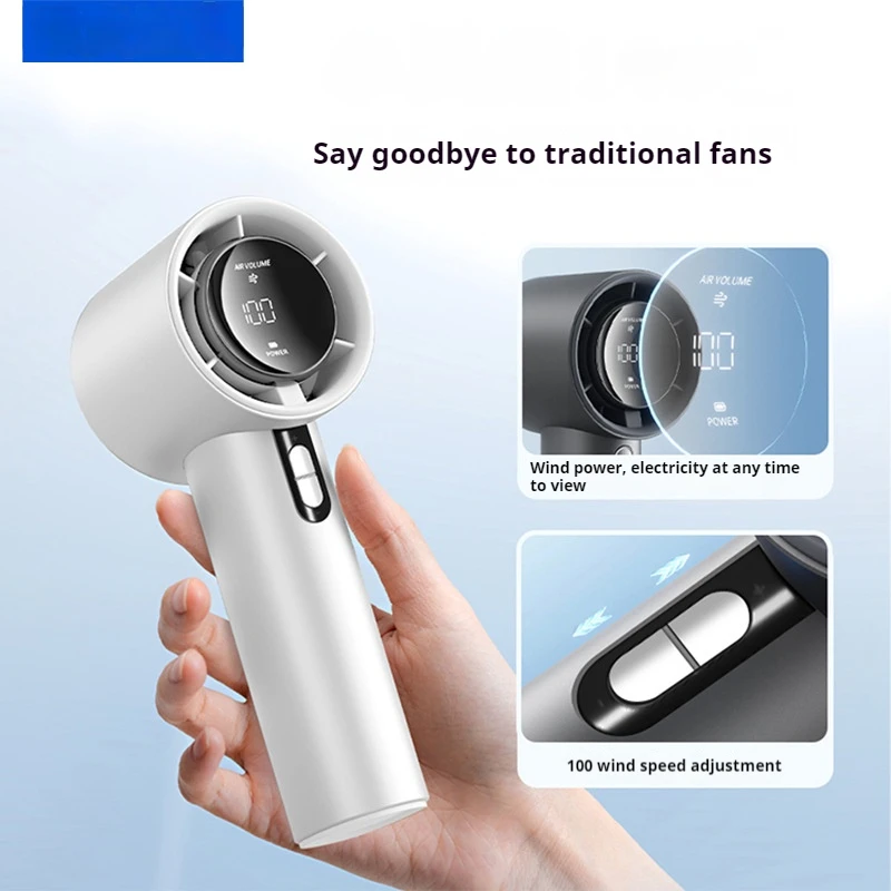 ventilateur portatif 2025, 5200mah, avec affichage led, réfrigération à semi conducteur, 100 vitesses, rechargeable par usb, pour le sport ventilateur portatif 2025, 5200mah, avec affichage led, réfrigération à semi conducteur, 100 vitesses, rechargeable par usb, pour le sport