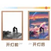 applique murale à led avec votre nom, anime japonais, décoration de chambre à coucher, lampe de nuit de bureau, ornements de cadre photo, cadeaux de dessin animé pour un ami