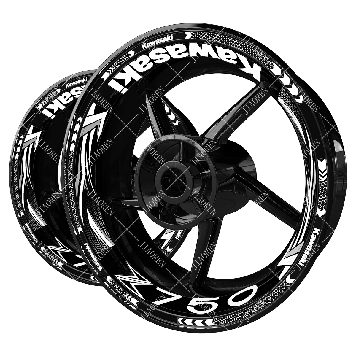 Autocollant de roue Kawasaki Z750, autocollant de jante en vinyle, Logo Autocollant de roue Kawasaki Z750, autocollant de jante en vinyle, Logo