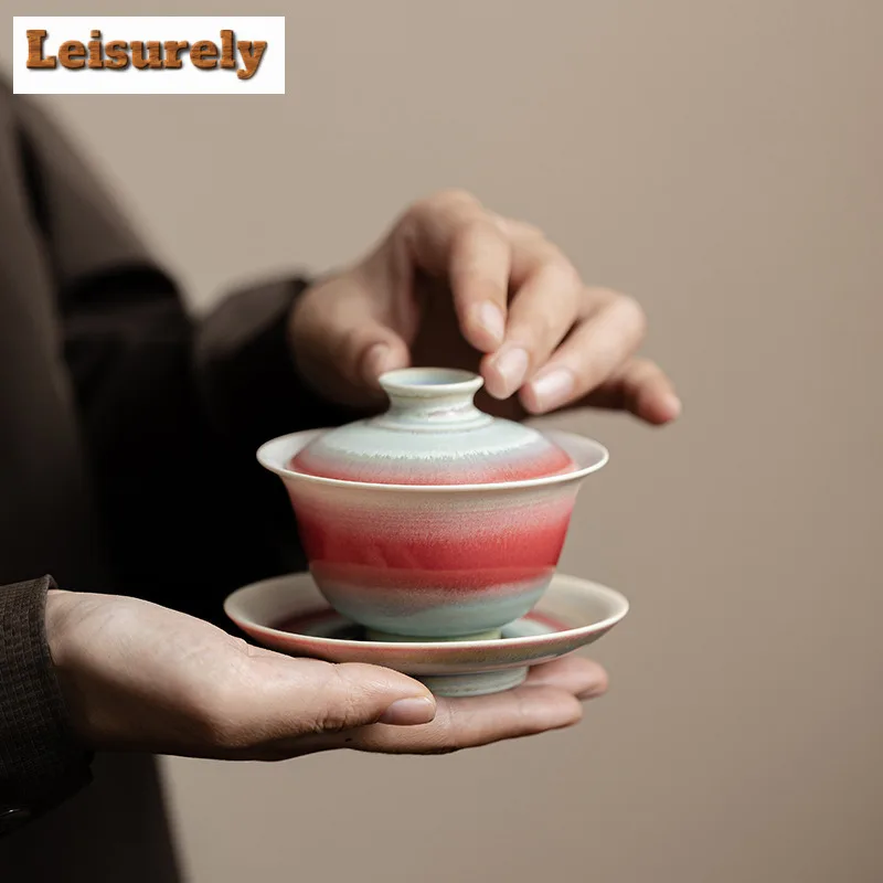 150ml aurora four changement gaiwan créatif rouge vert glaçure opéra tasse soucoupe thé tureen thé brassage couverture bol cha fournitures artisanat 150ml aurora four changement gaiwan créatif rouge vert glaçure opéra tasse soucoupe thé tureen thé brassage couverture bol cha fournitures artisanat