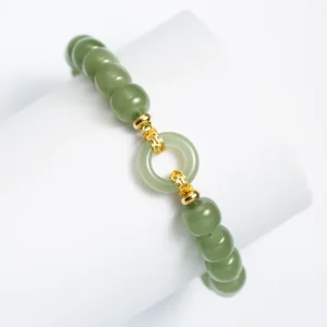 Bracelet en Jade Hetian naturel pour femmes, élégant, rétro, ornements à main, bijoux décontractés, cadeau bohème, Vintage, perles, mode Bracelet en Jade Hetian naturel pour femmes, élégant, rétro, ornements à main, bijoux décontractés, cadeau bohème, Vintage, perles, mode