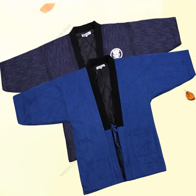 veste hanten en coton rembourré pour homme, kimono vintage japonais, cardigan traditionnel, haut chaud, vêtements de maison asiatiques, pyjamas d'hiver veste hanten en coton rembourré pour homme, kimono vintage japonais, cardigan traditionnel, haut chaud, vêtements de maison asiatiques, pyjamas d'hiver