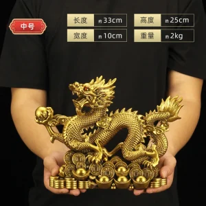 Dragon porte-bonheur pour la décoration, la richesse, la prospérité, l&rsquo;argent, la famille, les démons, les affaires à la maison, meilleur cadeau, 2024