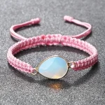 Bracelet en corde tissée Rose fleur de cerisier pour femmes, Quartz Rose naturel, pendentif en pierre d’oeil de chat, bijoux porte-bonheur pour filles, cadeau Bracelet en corde tissée Rose fleur de cerisier pour femmes, Quartz Rose naturel, pendentif en pierre d’oeil de chat, bijoux porte-bonheur pour filles, cadeau