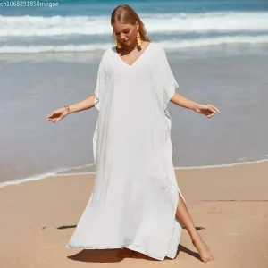 Robe longue de plage, paréos, caftan, maxi, surdimensionnée, cover-up pour les maillots de bain, tunique, vêtements de plage, 2023 Robe longue de plage, paréos, caftan, maxi, surdimensionnée, cover-up pour les maillots de bain, tunique, vêtements de plage, 2023