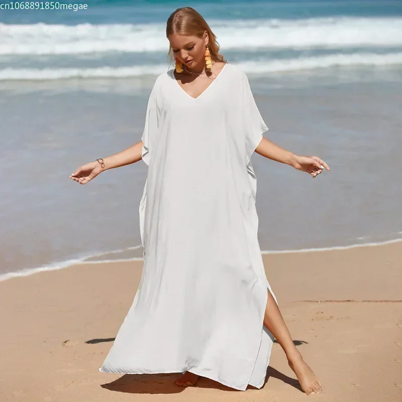Robe longue de plage, paréos, caftan, maxi, surdimensionnée, cover-up pour les maillots de bain, tunique, vêtements de plage, 2023 Robe longue de plage, paréos, caftan, maxi, surdimensionnée, cover-up pour les maillots de bain, tunique, vêtements de plage, 2023