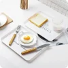 plateau de petit déjeuner, thé, pain, dessert, plateau de collation, plateau de rangement, accessoire carré, vaisselle, plateau isolé en plastique, 1 pièces