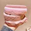 bandeau rose pour femmes, pince à cheveux douce et élégante, attaches polyvalentes antidérapantes pour usage extérieur, lavage du visage, lots de cheveux