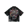 cardigan imprimé dragon pour hommes et femmes, vêtements de plage asiatiques, kimono japonais harajuku, mode haori