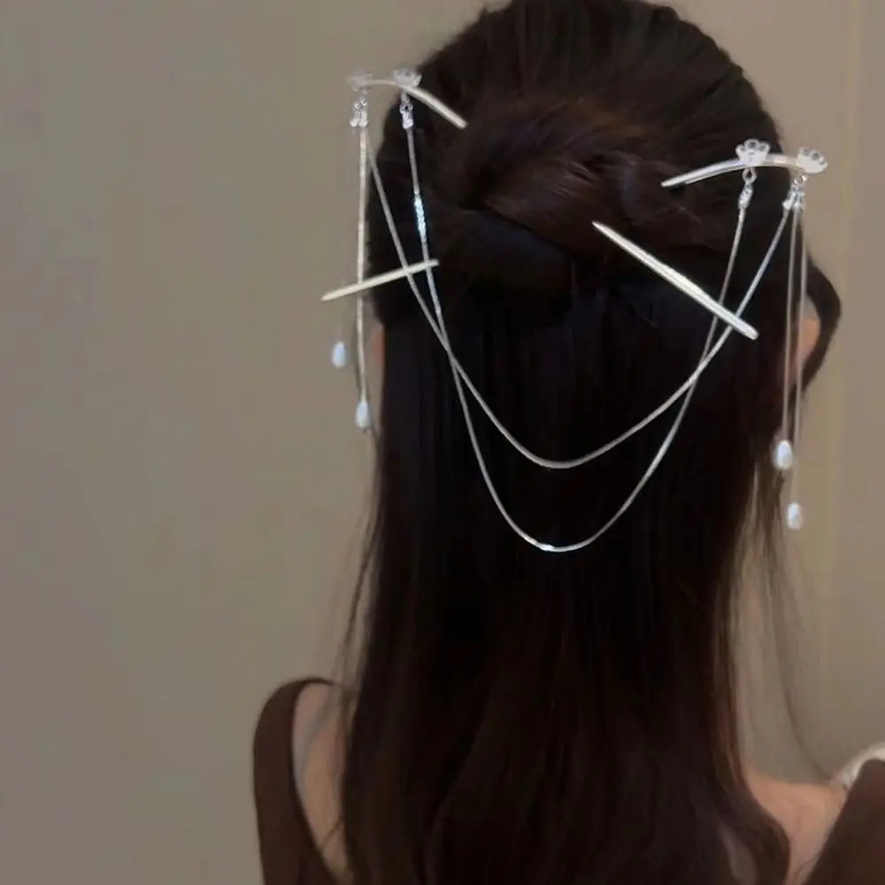 Épingles à cheveux de style chinois pour cheongsam, double fleur, pompon, perles, bâtons, porte chignon, bijoux, éventail, accessoires Épingles à cheveux de style chinois pour cheongsam, double fleur, pompon, perles, bâtons, porte chignon, bijoux, éventail, accessoires