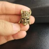 nez d'aigle japonais samouraï casque couteau en laiton perle en laiton tissé paracorde lanière pendentif extérieur edc parapluie corde bricolage accessoire