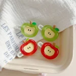 Pince à cheveux pomme mignonne pour femmes, Barrettes à frange latérale de Style coréen/japonais, épingle à cheveux et accessoires pour filles Pince à cheveux pomme mignonne pour femmes, Barrettes à frange latérale de Style coréen/japonais, épingle à cheveux et accessoires pour filles