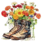 Puzzle en bois pour adultes, fleurs et chaussures, cadeaux de vacances spéciaux pour amis, famille, décoration de maison d&rsquo;art moderne