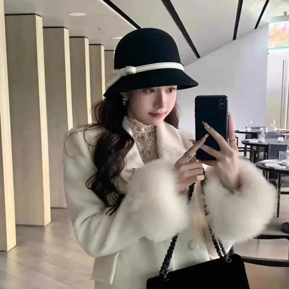 chapeau formel rétro hepburnque en feutre, style héritière riche, style britannique, seau à nœud papillon, casquette panama, automne chapeau formel rétro hepburnque en feutre, style héritière riche, style britannique, seau à nœud papillon, casquette panama, automne