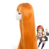persona 5 sakura futaba cosplay orange cheveux longs raides personnage d'anime habiller casque