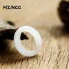 bague de diversification blanche naturelle pour hommes et femmes, paire de bijoux de luxe exquis, mode rétro hetian, cadeaux de vacances pour couples