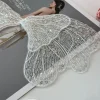 Patchs en dentelle avec nœud brodé de perles argentées, voile de mariée, robe de mariée, vêtements, couvre-chef, accessoires de couture Patchs en dentelle avec nœud brodé de perles argentées, voile de mariée, robe de mariée, vêtements, couvre-chef, accessoires de couture