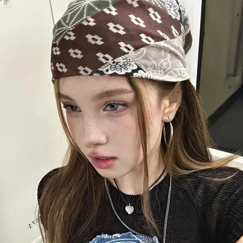 bandana bohème pour femmes et filles, couvre chef rétro, foulard de danse de rue, style funky, épices, cravate pour cheveux, écharpe carrée, décor bandana bohème pour femmes et filles, couvre chef rétro, foulard de danse de rue, style funky, épices, cravate pour cheveux, écharpe carrée, décor