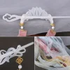 Épingle à cheveux de style chinois pour fille, accessoires pour cheveux, ruban, coiffure de mariée, bâtons de cheveux hanfu, couronne de cheveux de style prairie, vêtements de sauna